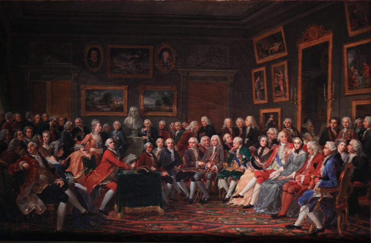 The Salon of Madame Geoffrin, painting by Anicet Lemonnier, 1812